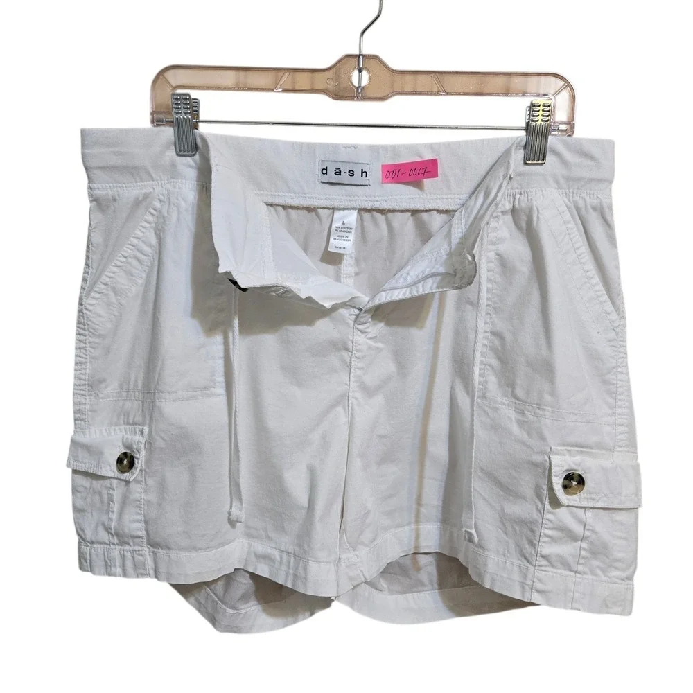 DASH Womens‎ Shorts White Size Large Pull On Excellent Condition